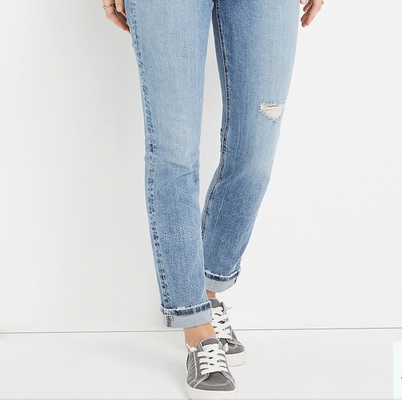 Silver Jeans Beau Boyfriend Curvy Mid Rise Ripped Jean sz 33 x 28 - Picture 3 of 15